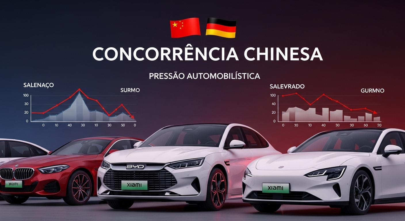 China Pressiona Império Automobilístico Alemão: Vendas Fracas, Concorrência de BYD e Xiaomi Forçam Corte de Produção e Empregos