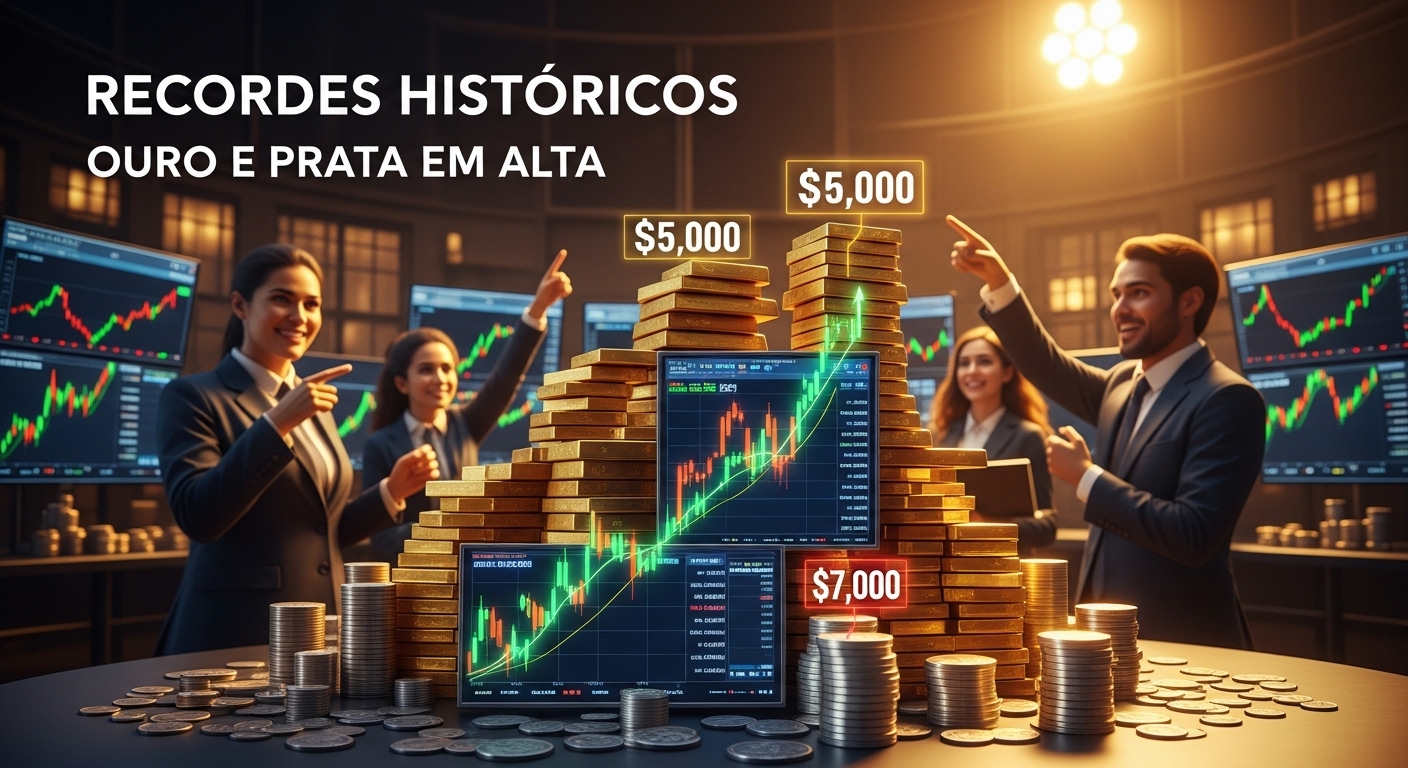 Metais Preciosos em Fúria: Ouro e Prata Bate Novos Máximos Históricos com Shutdown e Novas Ameaças Tarifárias de Trump
