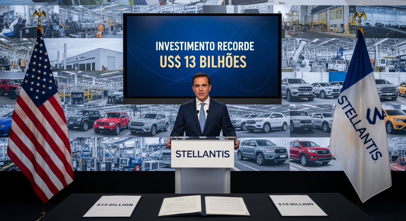 Mega Investimento Automotivo: Stellantis Anuncia US$ 13 Bilhões para Expansão nos EUA, Visando Aumento de 50% na Produção