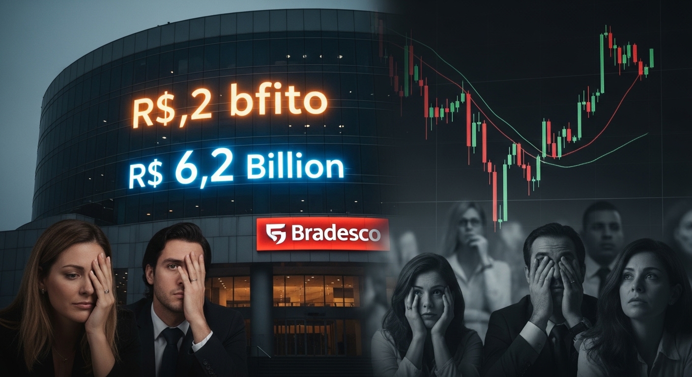Lucro Sem Euforia: Bradesco Lucra R$ 6,2 Bilhões no 3T25, Mas Ações Tombam Mais de 5% Após Resultado que Não Anima o Mercado