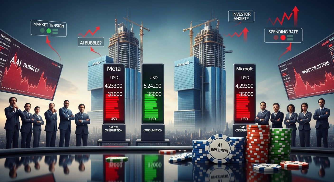 O Custo do Futuro: Meta e Microsoft Desapontam Wall Street com Aumento de Gastos em IA e Ações Caem no Pregão