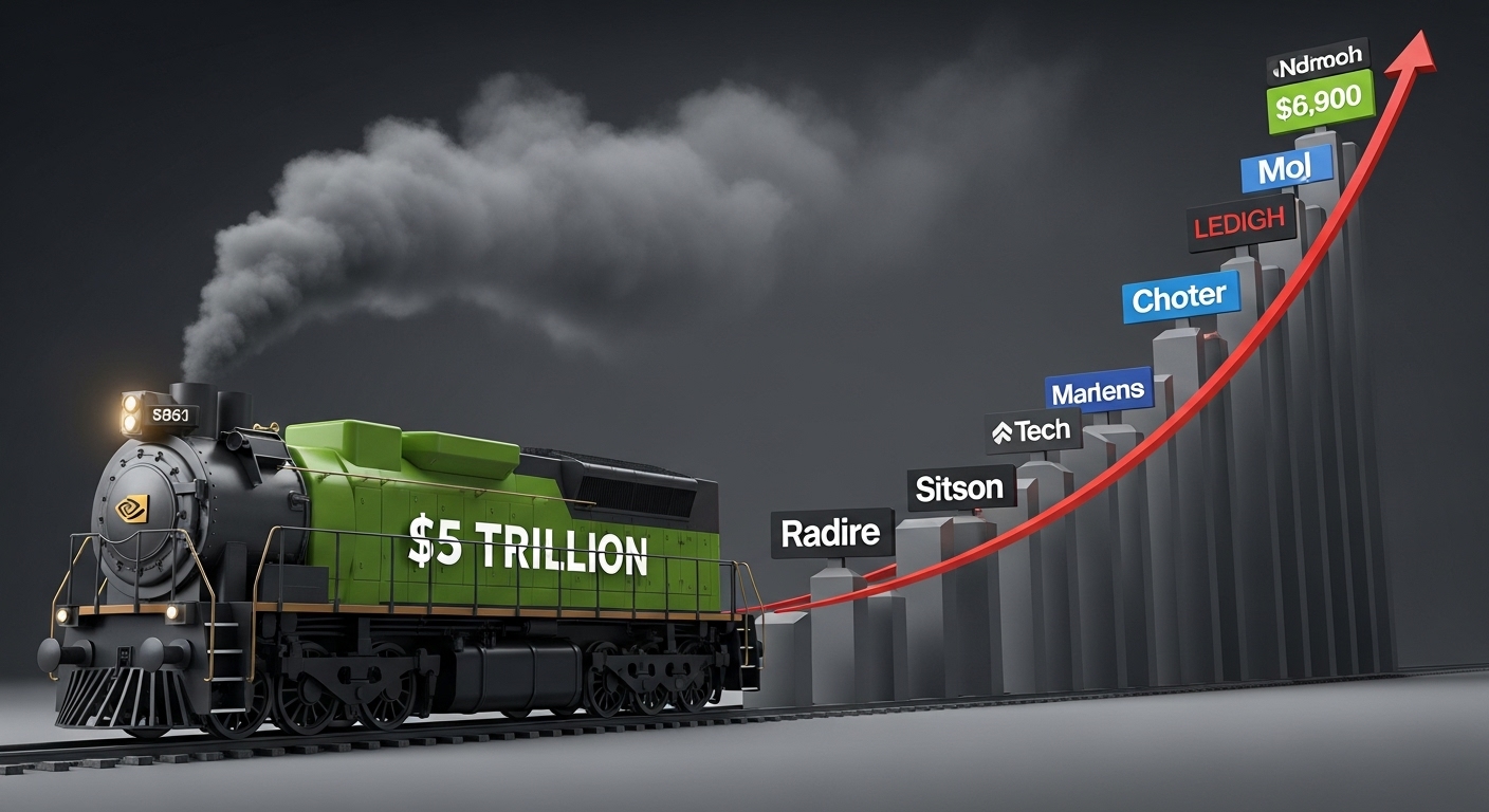 Clube Exclusivo: Nvidia Ultrapassa US$ 5 Trilhões em Valor de Mercado e Vira o Motor Principal do Rali Tech em Wall Street