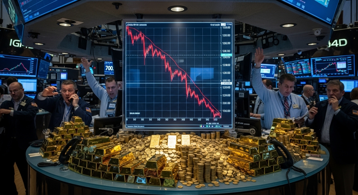 Correção Brutal: Ouro Despenca 6,3% na Maior Queda Diária Desde 2013, Mas ‘Caçadores de Pechinchas’ Atacam