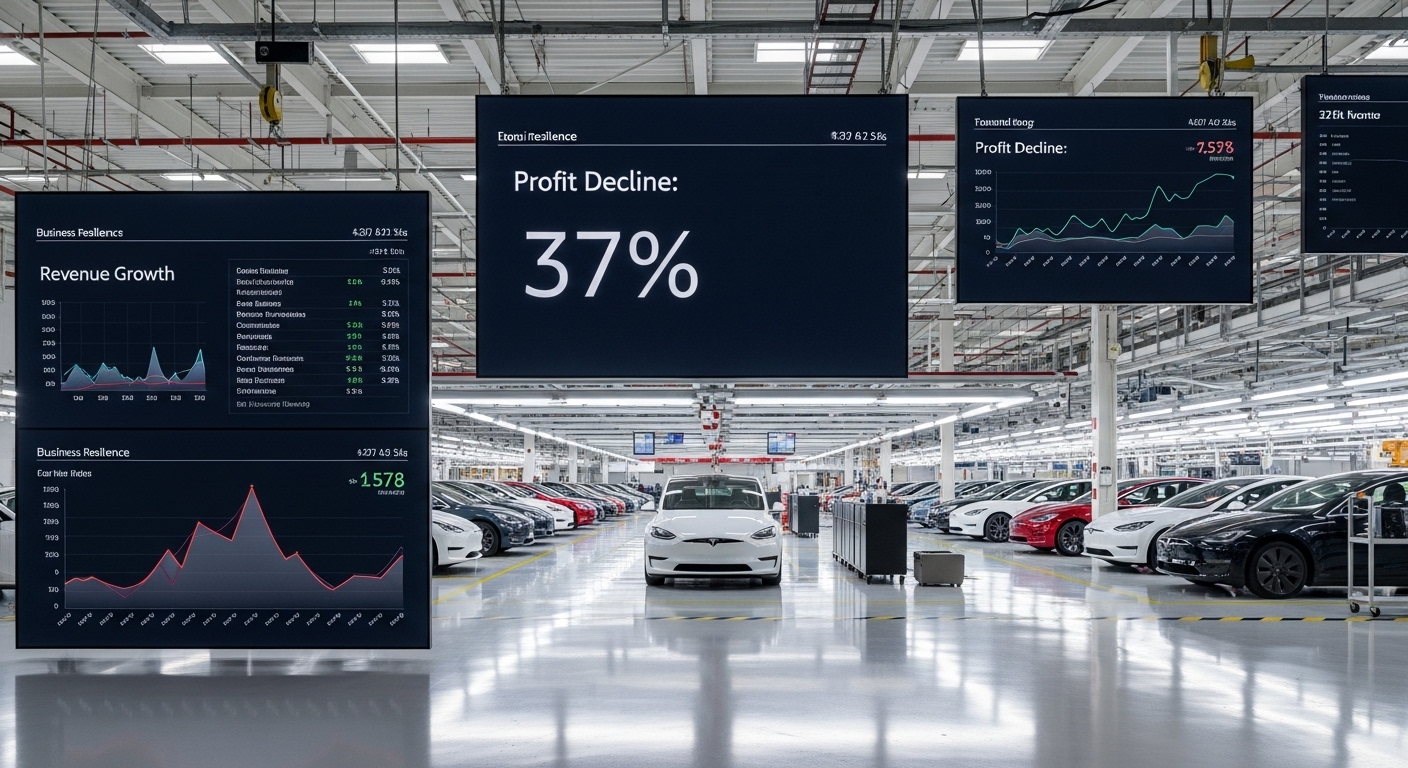 Balanço da Tesla: Lucro Cai 37% para US$ 1,37 Bilhão, Mas Receita Supera Expectativas e Volta a Crescer