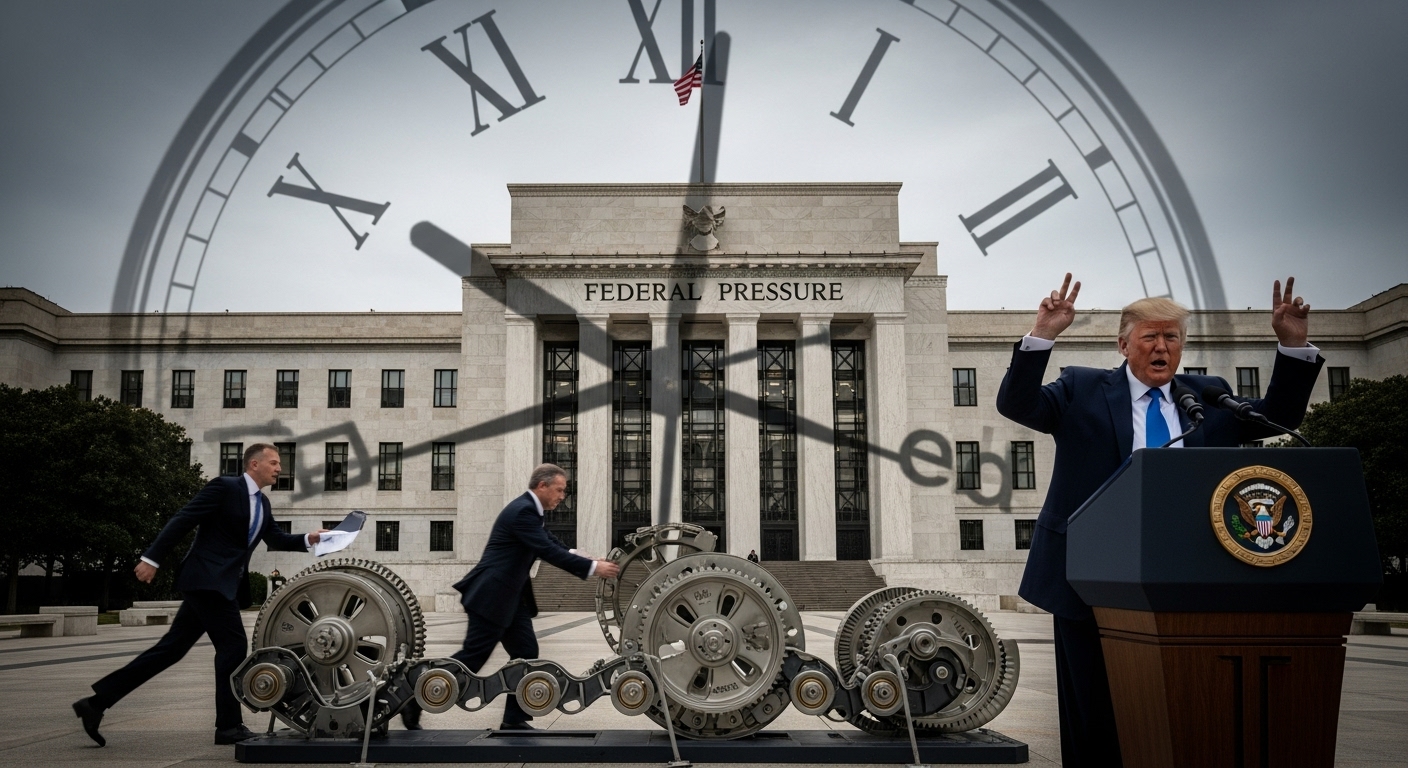 Fogo Cruzado Político-Monetário: Trump Ataca Demora de Powell em Corte de Juros e Aumenta Pressão na Véspera da Decisão do Fed