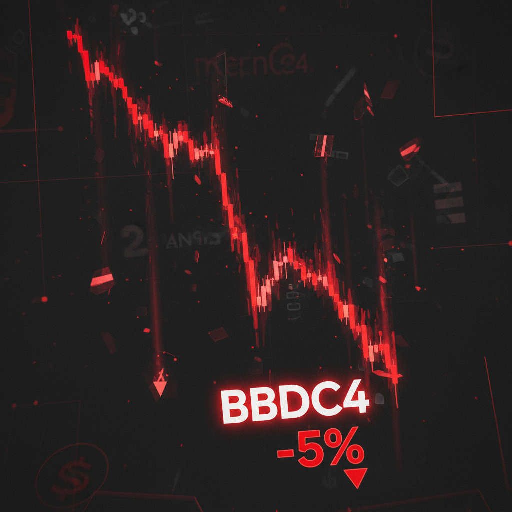 Lucro Sem Brilho: Bradesco Cai 5% no Pregão com Resultado Aquém das Metas e Ibovespa Sob Pressão