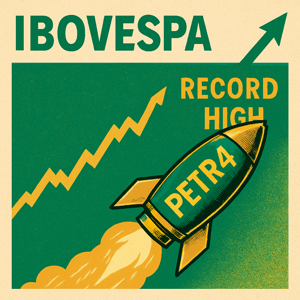 Petrobras (PETR4) Impulsiona Ibovespa à Maior Série de Alta Desde 1994 com Balanço Forte e Dividendos