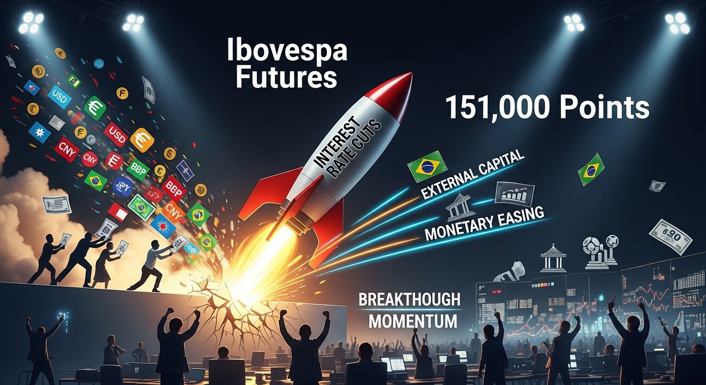 Rali Acelerado: Ibovespa Futuro Ultrapassa 151 Mil Pontos e Bolsa Abre em Novo Recorde Puxada por Fluxo Estrangeiro e Otimismo do Fed