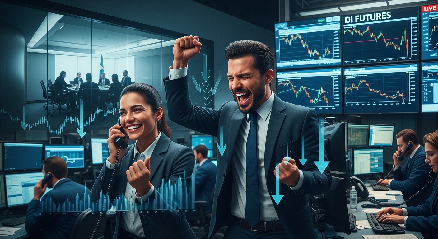 Pós-Copom: Juros Futuros (DIs) Recuam Forte com Selic Mantida, Mas Comitê Sinaliza Disposição a Cortar Juros no Futuro