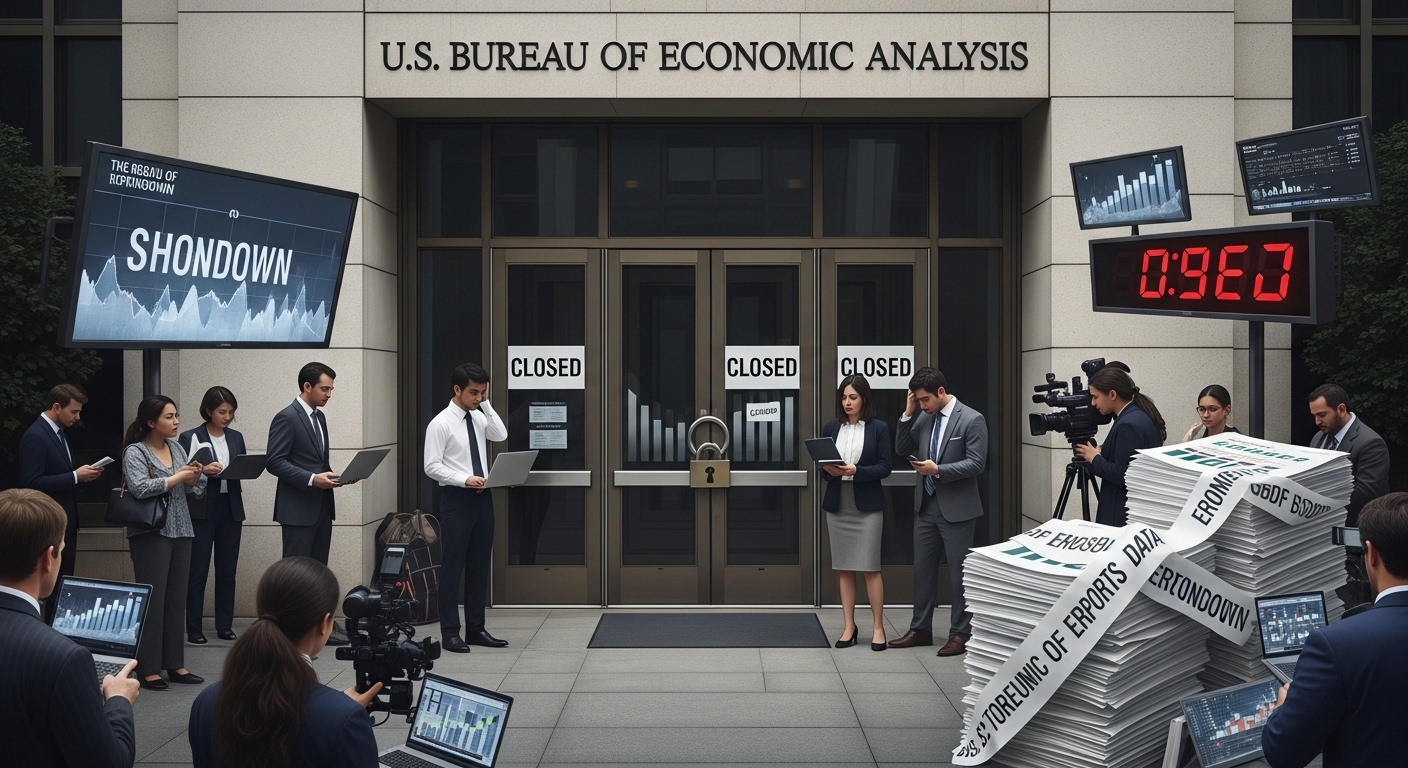 Apagão de Dados: Paralisação do Governo Impede Divulgação do PIB dos EUA e Aumenta Incerteza Antes da Decisão de Juros do Fed